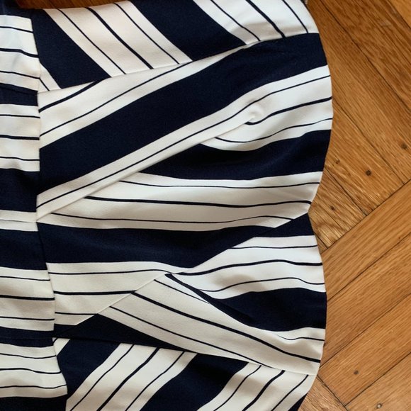 H&M Navy Blue & White Striped Strapless Jumpsuit - Picture 10 of 10
